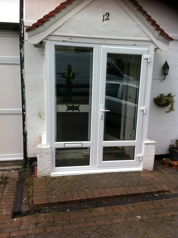 uPVC French doors fitted as front entrance in Chelsea
